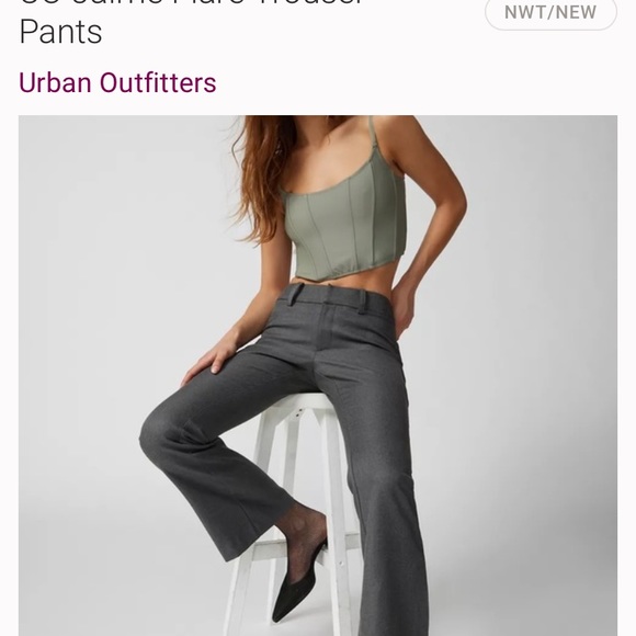 NWTGray work pants with a flared leg - Picture 4 of 9